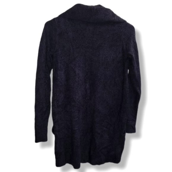 Barefoot Dreams Cozy Chic Lite Black Open Long Sleeve Super Soft Cardigan - Picture 3 of 9